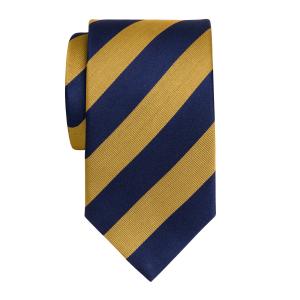 Navy & Gold Barber Stripe Tie