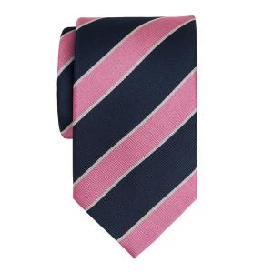 Navy & Pink Club Stripe Tie