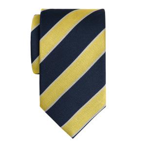 Navy & Gold Club Stripe Tie