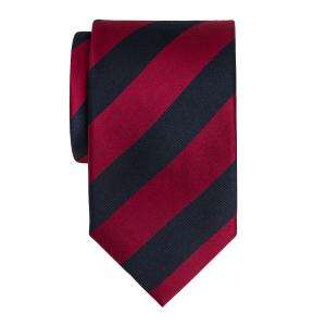 Navy & Burgundy Barber Stripe Tie