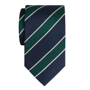 Navy & Green Club Stripe Tie