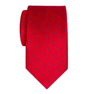 Royal on Red Small Spot Tie