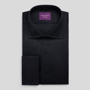 Black Royal Oxford Men's Shirt Available in Four Fits (ROK)