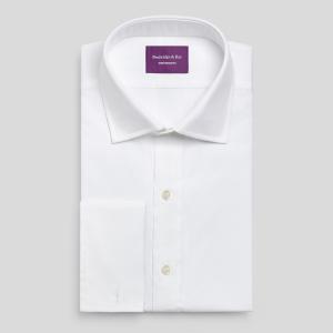 White Plain Poplin Men's Shirt Available in Four Fits (PPW)