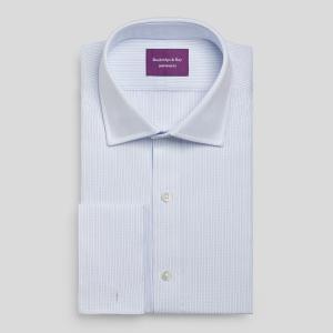 Sky Winchester Stripe Oxford Men's Shirt Available in Four Fits (WIS)