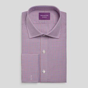 Red & Blue Frogmore Check Twill Men's Shirt Available in Four Fits (FGR)