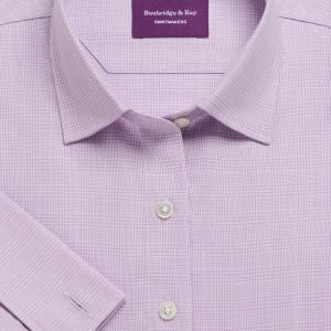 Lilac Prince of Wales Check Twill Women's Shirt Available in Six Styles (PTL)