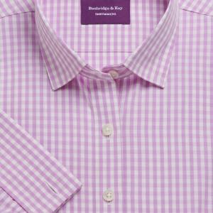 Lilac Bold Check Poplin Women's Shirt Available in Six Styles (BCL)