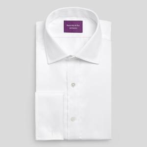 Non-Iron White Fine Twill Men's Shirt Available in Four Fits (*FTW)